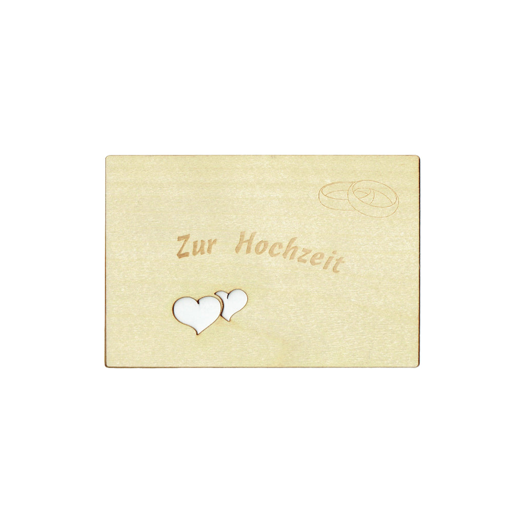 Holz-Hochzeitskarte