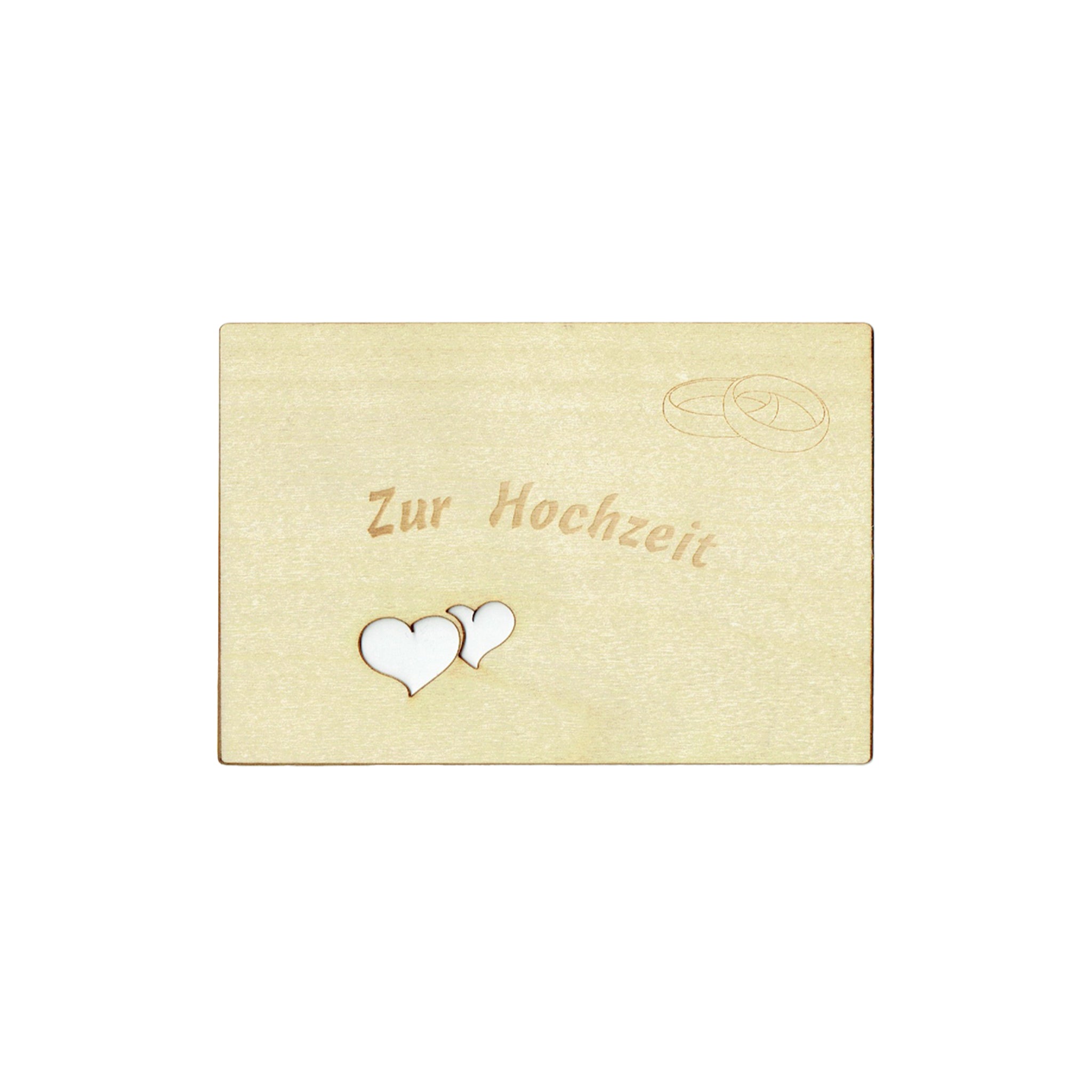 Holz-Hochzeitskarte