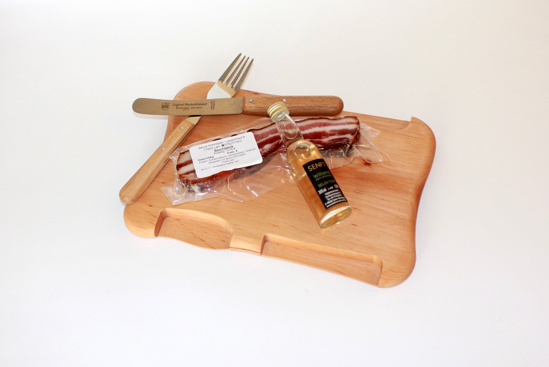 Vesperbrett mit Messer & Gabel „Outdoor“ Geschenk-Paket