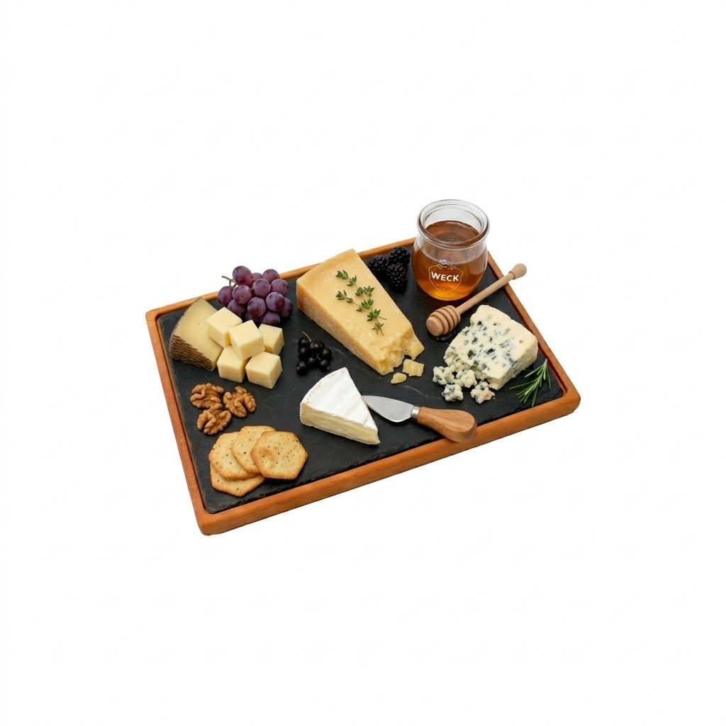 Servierbrett klein mit Schieferplatte