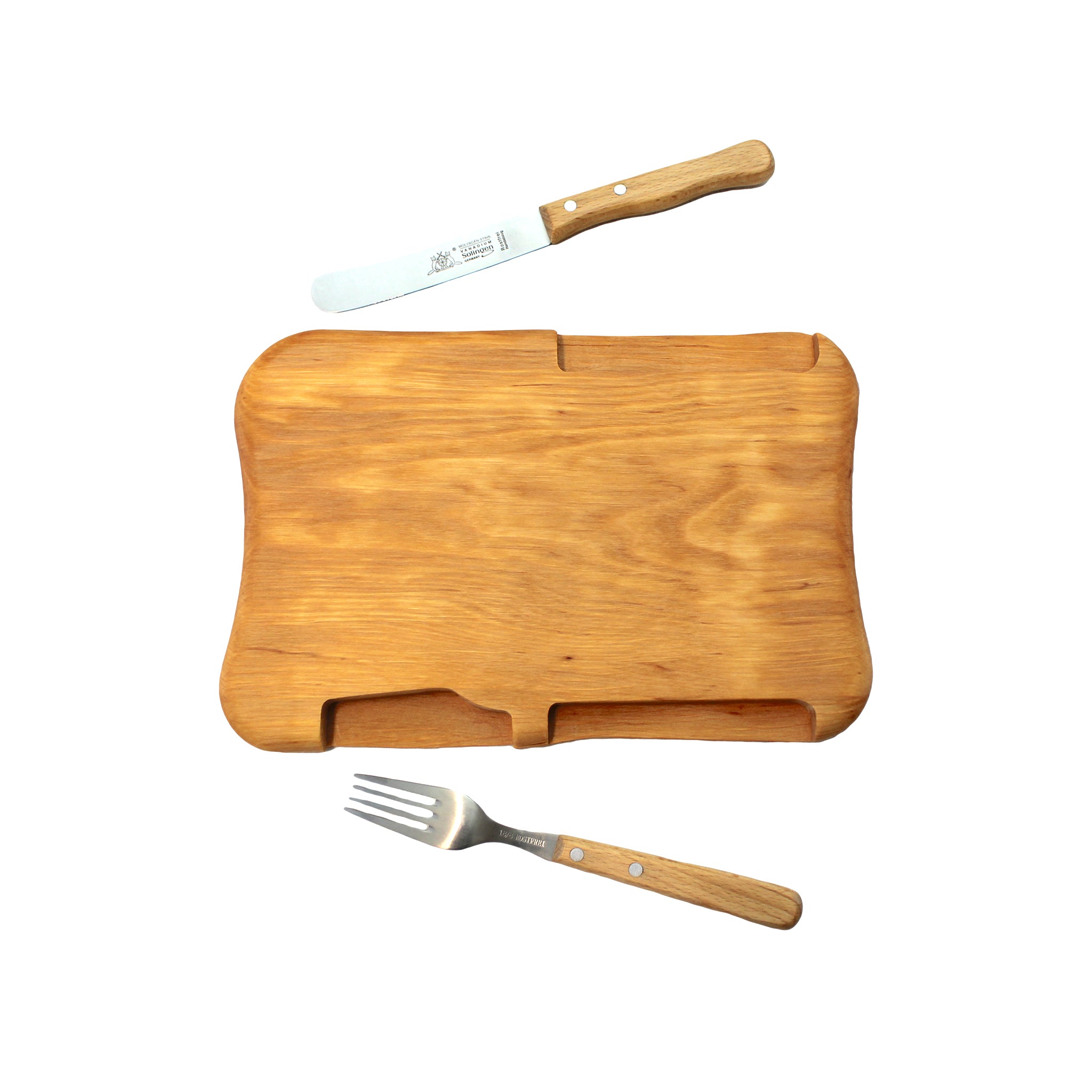 Vesperbrett mit Messer & Gabel "Outdoor"