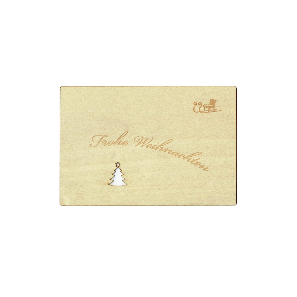Holz-Weihnachtskarte