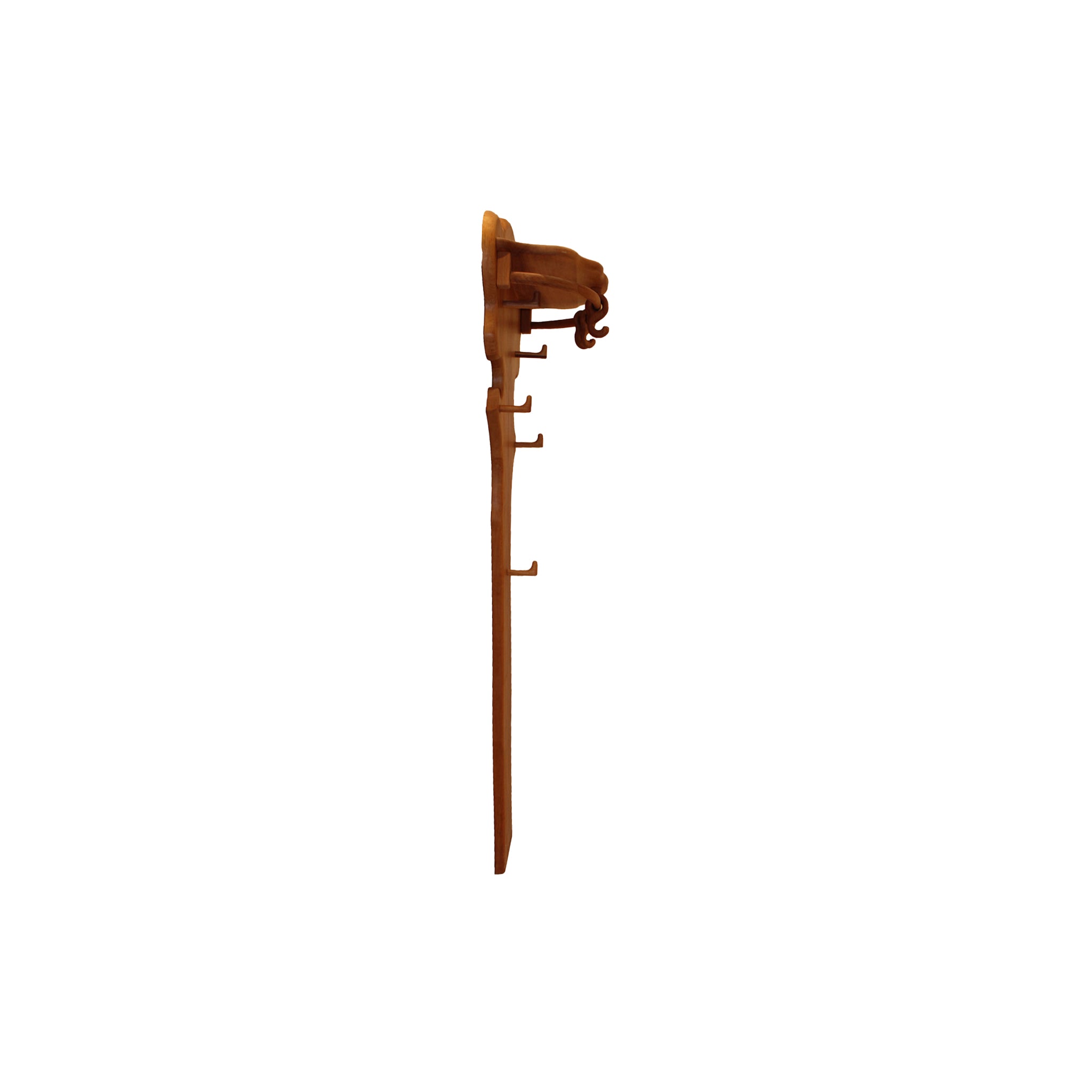 Garderobe Baumform mit Hutablage und Kleiderstange Seitenansicht