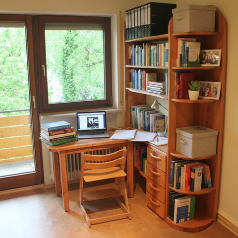 KINDERSCHREIBTISCH MIT REGAL