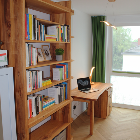 REGAL UND SCHREIBTISCH F