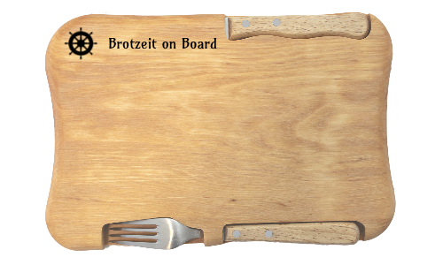 Vesperbrett mit Messer & Gabel "outdoor" und Gravur(Kundenanpassung)
